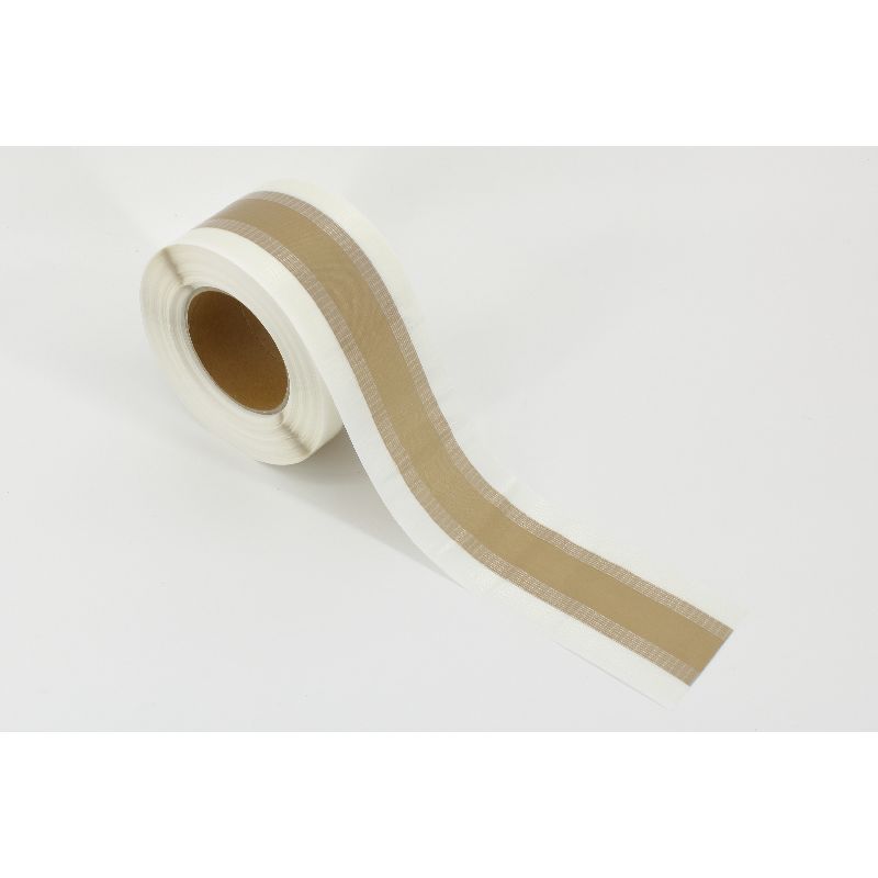 Teflonband Schweißband 0,08 mm 80mm, 45mm Teflon+je 18mm seitlich  Selbstklebend 1m - Pelle Vakuumverpackung
